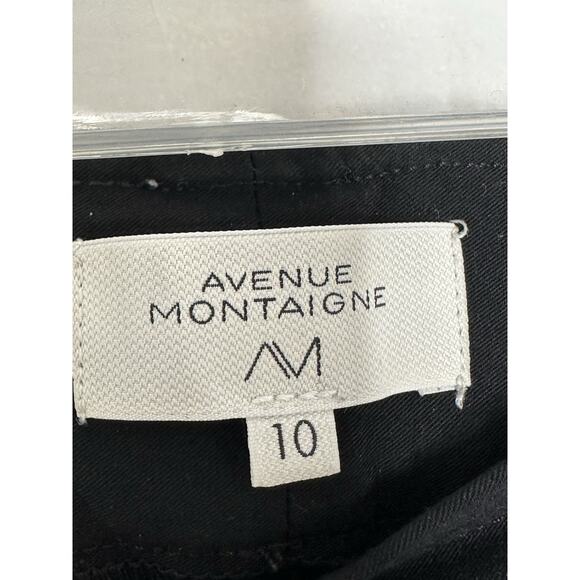 AVENUE MONTAIGNE Black Signature Crepe Modal BELLINI Flared Trousers Size 10 - Picture 3 of 6